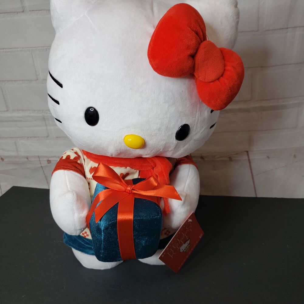 Sanrio Christmas Holiday Greeter Hello Kitty Standing Plush 18"